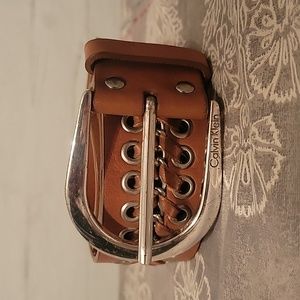 Vintage | Calvin Klein Y2K Braided Eyelet Belt | Medium | See Measurements
